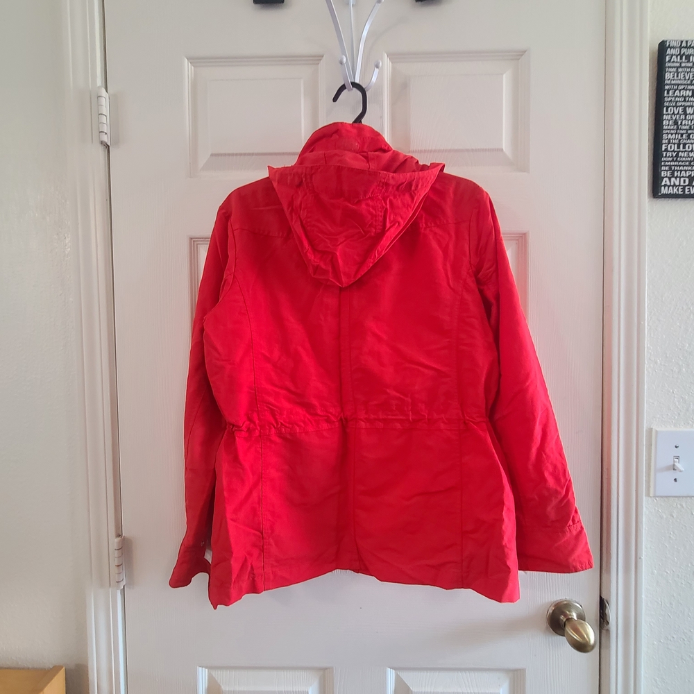 Lands' End Red Hooded Utility Jacket - Picture 13 of 14